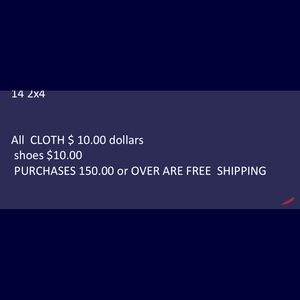 Spring Sale all clothes and shoes 10.00